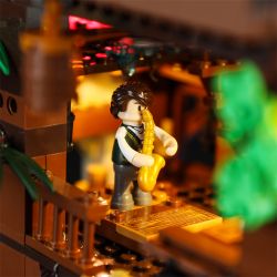 FUNWHOLE F9011 9011 non  QUÁN RƯỢU BẾN TÀU THỜI TRUNG CỔ bộ đồ chơi xếp lắp ráp ghép mô hình Creator Expert Chuyên Gia Sáng Tạo 2143 khối