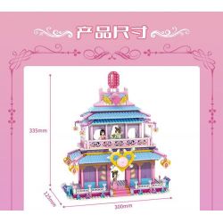 GUDI 9033 non  CUNG ĐIỆN YAN HUAJI. bộ đồ chơi xếp lắp ráp ghép mô hình 741 khối