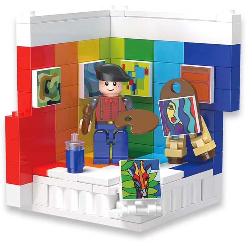 ZHEGAO CW2004 2004 non  6 KIỂU NGHỀ NGHIỆP NGƯỜI MƠ MỘNG NHA SĨ PHI HÀNH GIA LÍNH CỨU HỎA HỌA NỔI TIẾNG TRÊN INTERNET RAP bộ đồ chơi xếp lắp ráp ghép mô hình Fire Rescure CAREER DREAMER