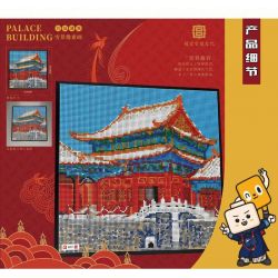 SEMBO 608006C non  NGHỆ THUẬT PIXEL CẢNH TUYẾT bộ đồ chơi xếp lắp ráp ghép mô hình Architecture PALACE BUILDING Công Trình Kiến Trúc 14508 khối