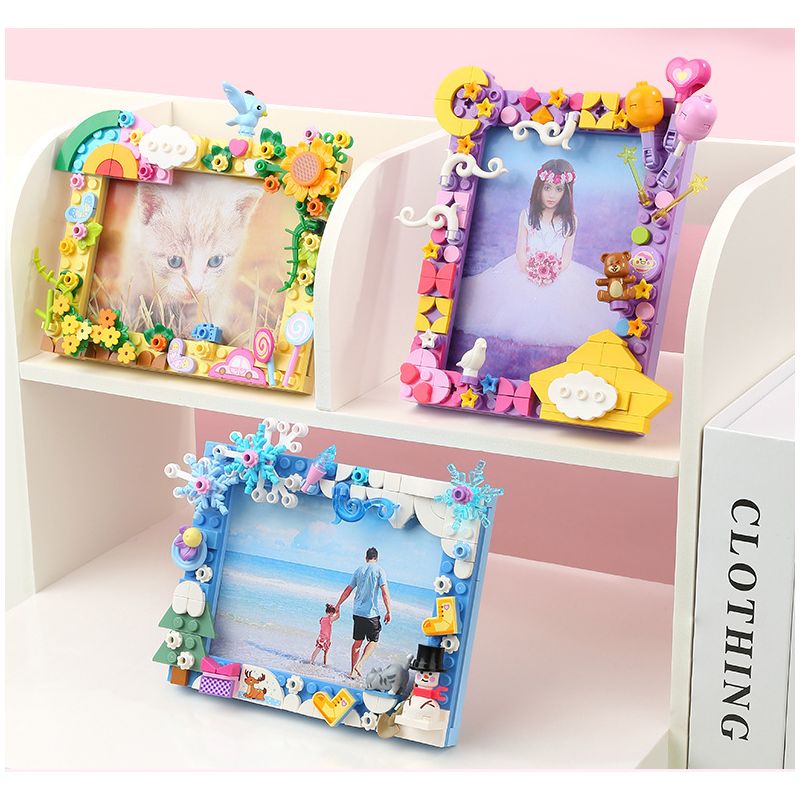 Enlighten 36011 Qman 36011 non  XINYIYI SKY STORY KHUNG ???NH 4 LOẠI NGÀY MƯA CẦU VỒNG TRĂNG SAO TUYẾT bộ đồ chơi xếp lắp ráp ghép mô hình Creator HANDMADE ART Sáng Tạo