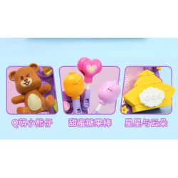 Enlighten 36011 Qman 36011 non  XINYIYI SKY STORY KHUNG ???NH 4 LOẠI NGÀY MƯA CẦU VỒNG TRĂNG SAO TUYẾT bộ đồ chơi xếp lắp ráp ghép mô hình Creator HANDMADE ART Sáng Tạo