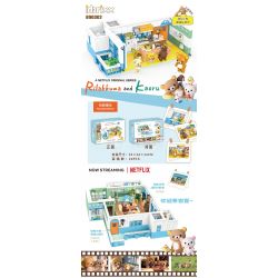 INBRIXX 890302 non  PHÒNG ĂN NHÀ BẾP RILAKKUMA bộ đồ chơi xếp lắp ráp ghép mô hình