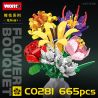 WOMA C0281 0281 non  6 LOẠI HOA LILY CROCUS HỒNG NHÀI DÂM BỤT TRÀ bộ đồ chơi xếp lắp ráp ghép mô hình City FLOWER BOUQUET Thành Phố 665 khối