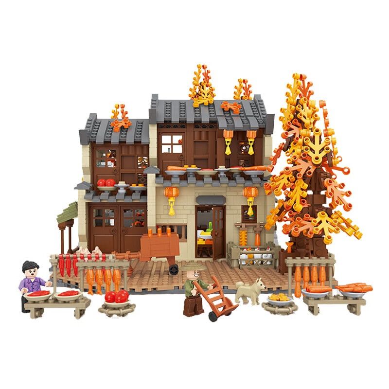 LOZ 1071 non Lego MẶT TRỜI MÙA THU bộ đồ chơi xếp lắp ráp ghép mô hình Creator Sáng Tạo 1783 khối