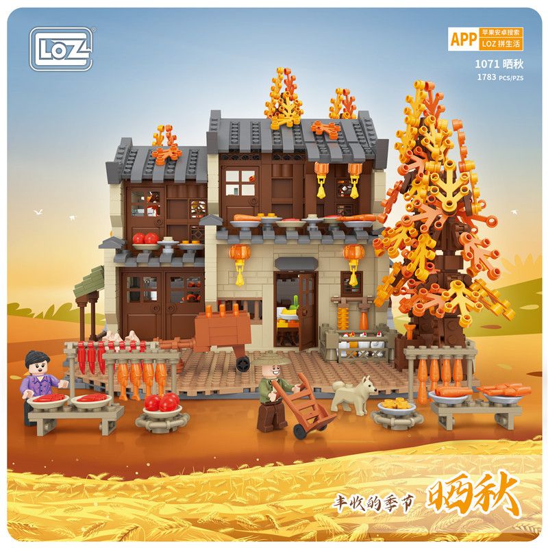 LOZ 1071 non  MẶT TRỜI MÙA THU bộ đồ chơi xếp lắp ráp ghép mô hình Creator Sáng Tạo 1783 khối