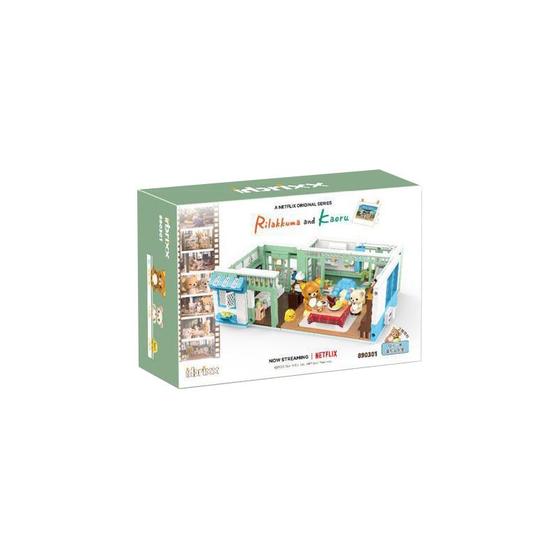 INBRIXX 890301 non  PHÒNG KHÁCH VÀ NGỦ RILAKKUMA bộ đồ chơi xếp lắp ráp ghép mô hình