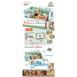INBRIXX 890301 non  PHÒNG KHÁCH VÀ NGỦ RILAKKUMA bộ đồ chơi xếp lắp ráp ghép mô hình