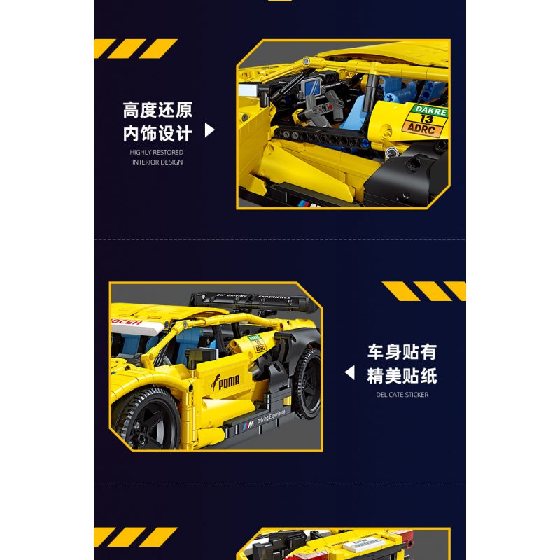 JIESTAR 92024 non  BMW M4 DTM bộ đồ chơi xếp lắp ráp ghép mô hình  Kỹ Thuật Công Nghệ Cao Mô Hình Phương Tiện 2676 khối