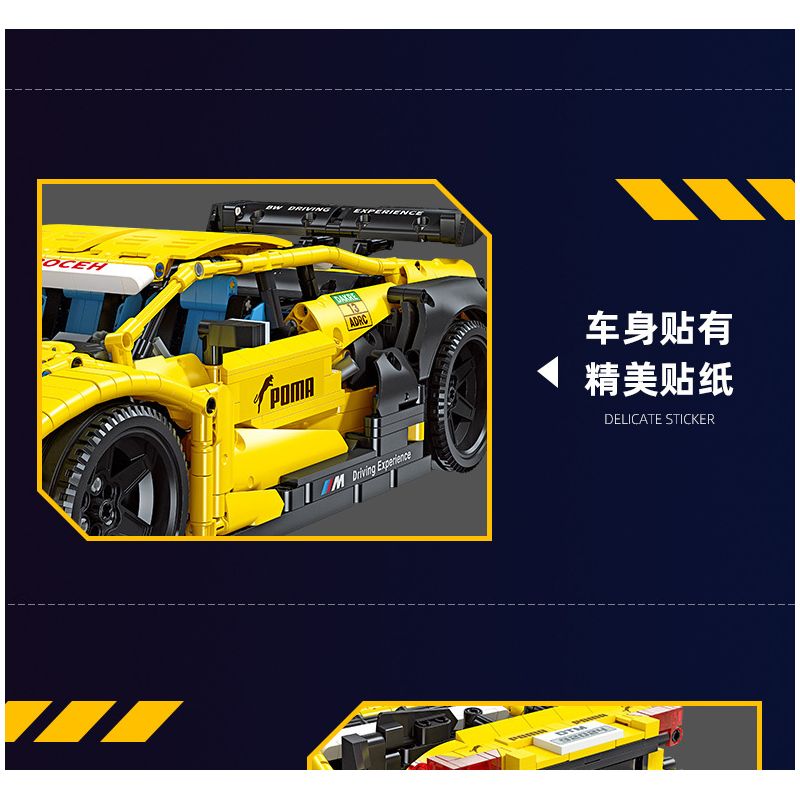 JIESTAR 92024 non  BMW M4 DTM bộ đồ chơi xếp lắp ráp ghép mô hình  Kỹ Thuật Công Nghệ Cao Mô Hình Phương Tiện 2676 khối