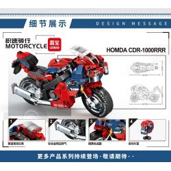 LEIBAO 8102 non  HONDA CDR-1000RR 1:14 tỷ lệ 1:14 bộ đồ chơi xếp lắp ráp ghép mô hình Motorcycle Motorbike MOTORCYCLE HONDA CDR-1000RRR Xe Hai Bánh 470 khối