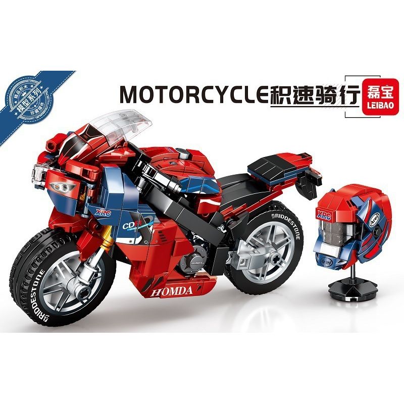 LEIBAO 8102 non  HONDA CDR-1000RR 1:14 tỷ lệ 1:14 bộ đồ chơi xếp lắp ráp ghép mô hình Motorcycle Motorbike MOTORCYCLE HONDA CDR-1000RRR Xe Hai Bánh 470 khối