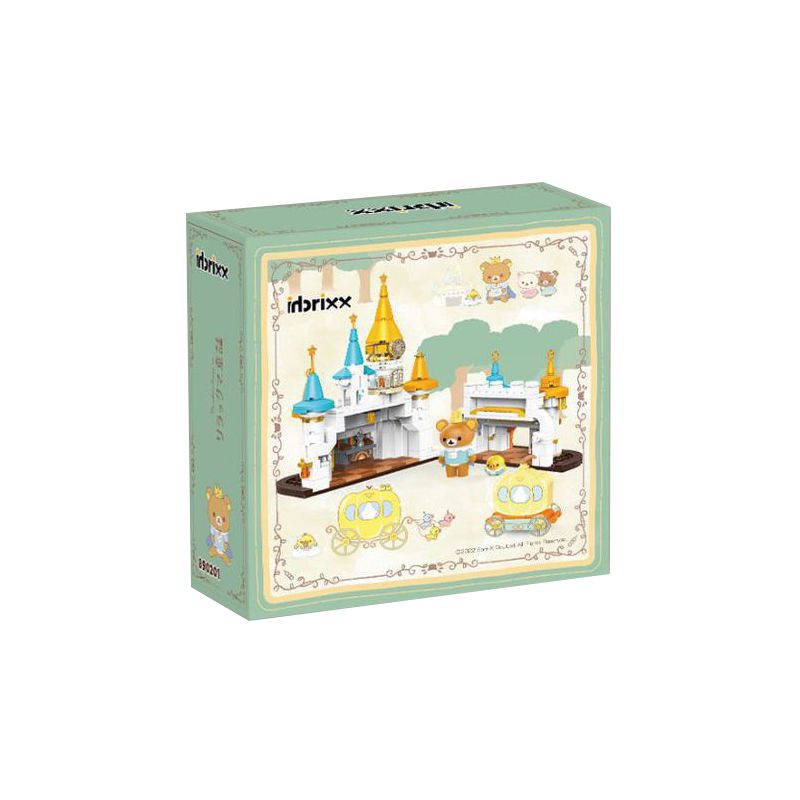 INBRIXX 890201 non  LÂU ĐÀI CỔ TÍCH RILAKKUMA bộ đồ chơi xếp lắp ráp ghép mô hình