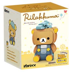 INBRIXX 890001 non  RILAKKUMA-XANH LAM bộ đồ chơi xếp lắp ráp ghép mô hình 186 khối