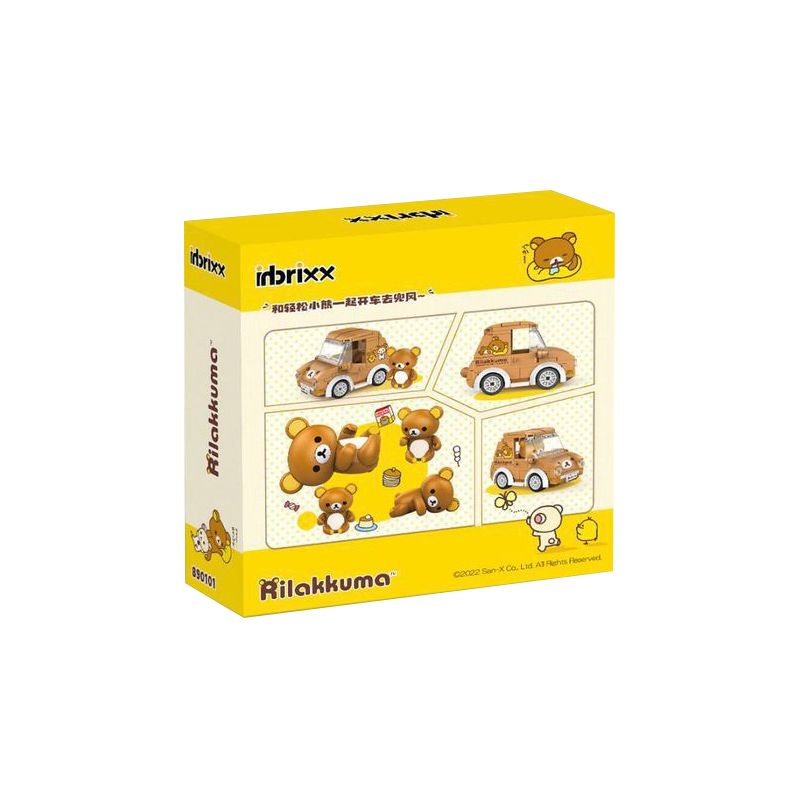 INBRIXX 890101 non  XE RILAKKUMA bộ đồ chơi xếp lắp ráp ghép mô hình
