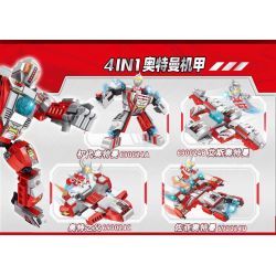 PanlosBrick 690024 Panlos Brick 690024 non  ULTRAMAN MECHA & MONSTER GOMORA 8 SỰ KẾT HỢP THẾ HỆ ĐẦU TIÊN ACE FATHER ZOFI JACK TARO SEVEN MOTHER VÀ bộ đồ chơi xếp lắp ráp ghép mô hình Vệ Binh Vũ Trụ Siêu Nhân Điện Quang