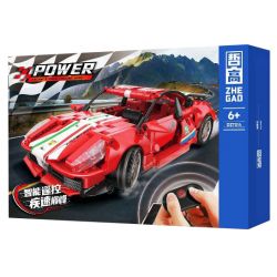 ZHEGAO DZ7014 7014 non  FERRARI 488 bộ đồ chơi xếp lắp ráp ghép mô hình  Kỹ Thuật Công Nghệ Cao Mô Hình Phương Tiện 500 khối