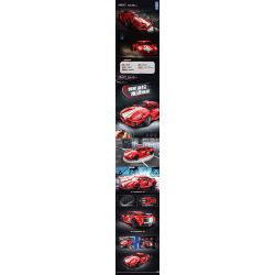 ZHEGAO DZ7014 7014 non  FERRARI 488 bộ đồ chơi xếp lắp ráp ghép mô hình  Kỹ Thuật Công Nghệ Cao Mô Hình Phương Tiện 500 khối