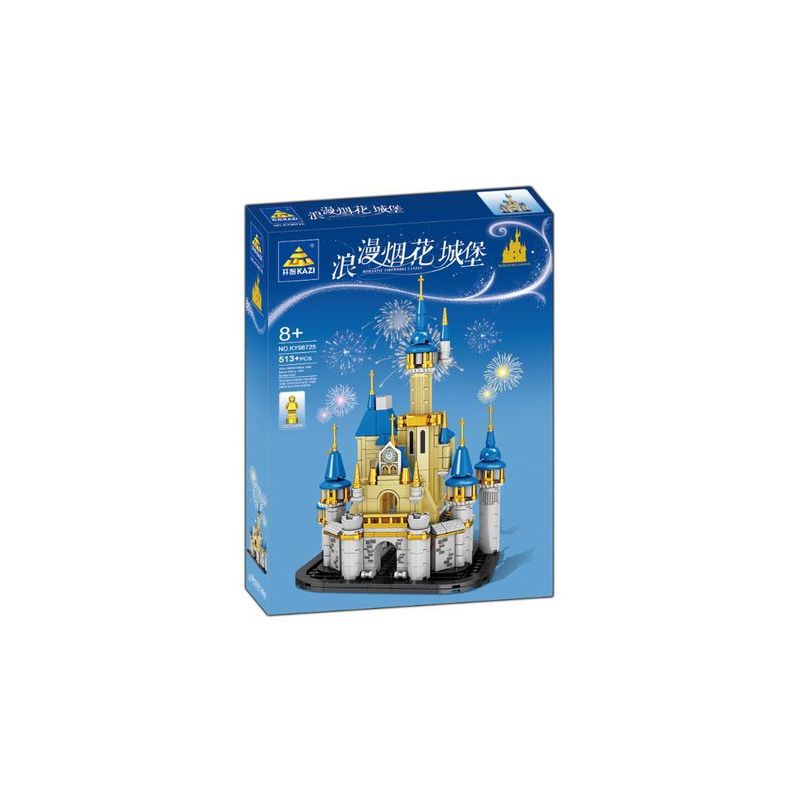 Kazi KY98725 98725 non  LÂU ĐÀI PHÁO HOA LÃNG MẠN bộ đồ chơi xếp lắp ráp ghép mô hình ROMANTIC FIREWORKS CASTLE 513 khối