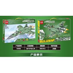 MINGDI K0136 0136 non  MÁY BAY CHIẾN ĐẤU J-15 bộ đồ chơi xếp lắp ráp ghép mô hình Military Army ARMED WEAPONS Quân Sự Bộ Đội 999 khối