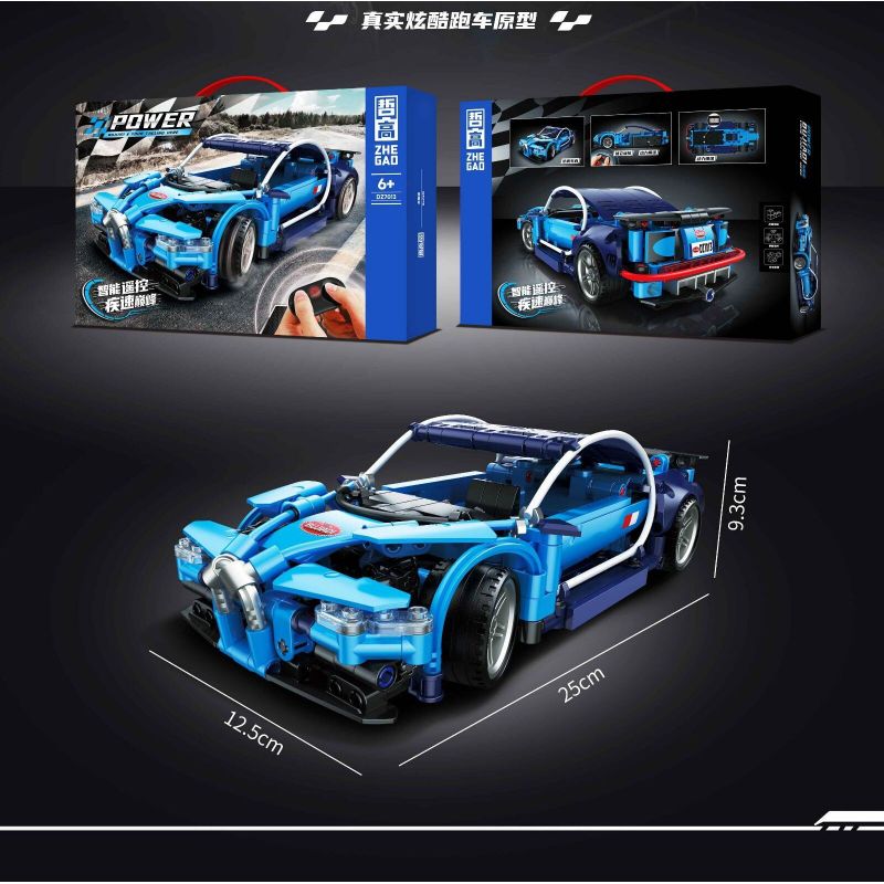 ZHEGAO DZ7013 7013 non  SIÊU XE BUGATTI bộ đồ chơi xếp lắp ráp ghép mô hình  Kỹ Thuật Công Nghệ Cao Mô Hình Phương Tiện 501 khối