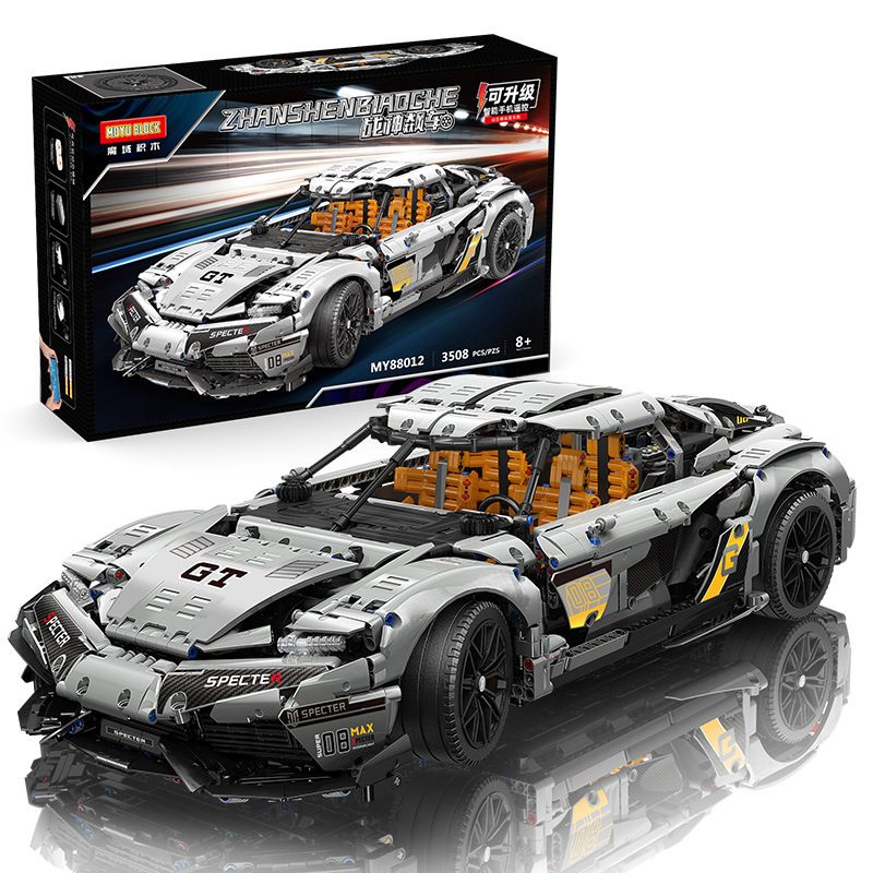 MOYU BLOCK MY88012 88012 non  KOENIGSEGG 1: 8 tỷ lệ 1:8 bộ đồ chơi xếp lắp ráp ghép mô hình 3508 khối