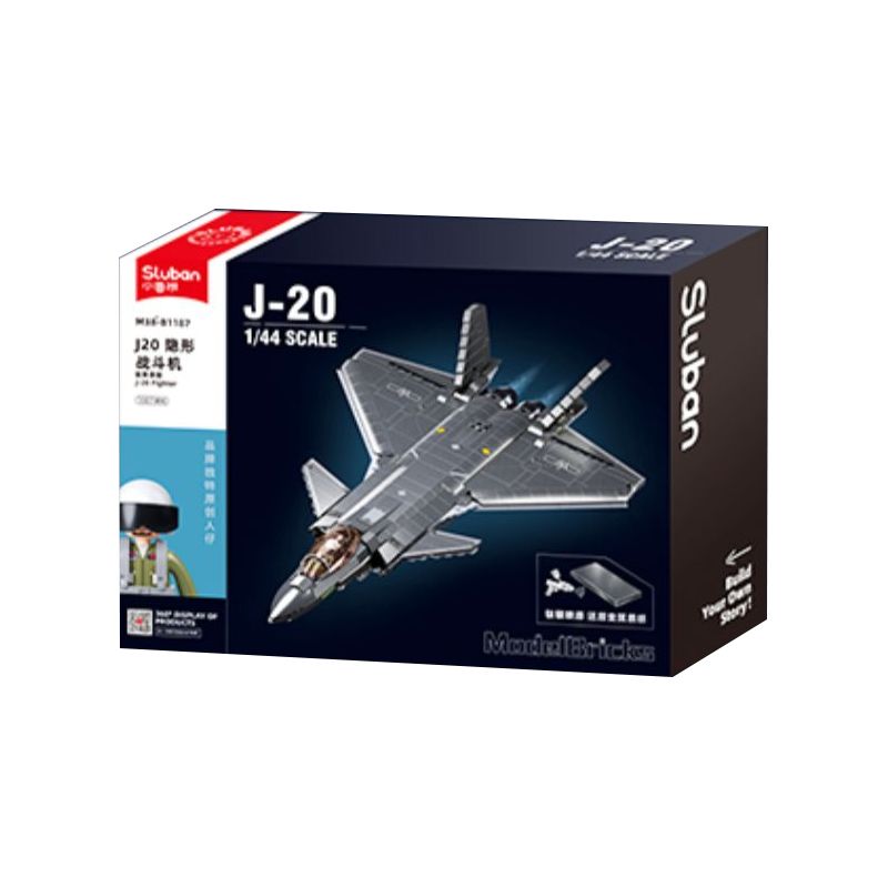 SLUBAN M38-B1187 B1187 1187 M38B1187 38-B1187 non  TIÊM KÍCH TÀNG HÌNH J-20 PHIÊN BẢN SƠN KIM LOẠI tỷ lệ 1:44 bộ đồ chơi xếp lắp ráp ghép mô hình Military Army J20 Quân Sự Bộ Đội