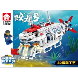 LEYI 88002 non  蛟龙 CÓ NGƯỜI LÁI CHÌM bộ đồ chơi xếp lắp ráp ghép mô hình Military Army JIAOLONG NO.1 Quân Sự Bộ Đội 528 khối