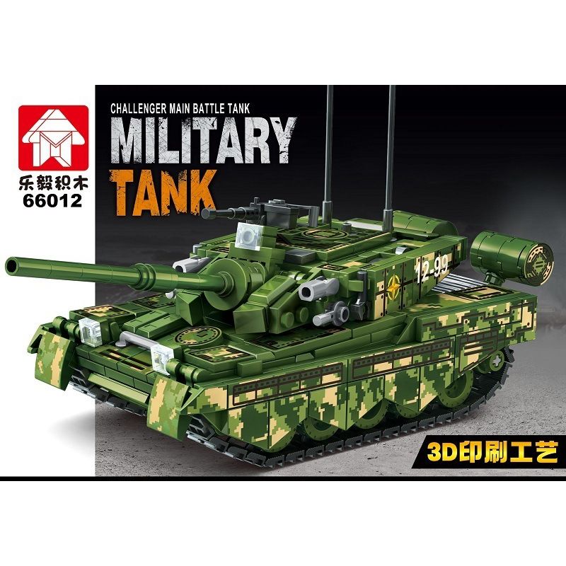 LEYI 66012 non  XE TĂNG THÁCH THỨC bộ đồ chơi xếp lắp ráp ghép mô hình Military Army CHALLENGER MAIN BATTLE TANK Quân Sự Bộ Đội 588 khối