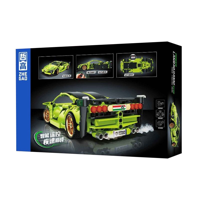 ZHEGAO DZ7012 7012 non  LAMBORGHINI bộ đồ chơi xếp lắp ráp ghép mô hình  Kỹ Thuật Công Nghệ Cao Mô Hình Phương Tiện 509 khối