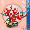 MOYU BLOCK MY83016 83016 non  BÚP BÊ ĐÁM CƯỚI TRĂNG TRÒN VÀ HOA bộ đồ chơi xếp lắp ráp ghép mô hình 1062 khối