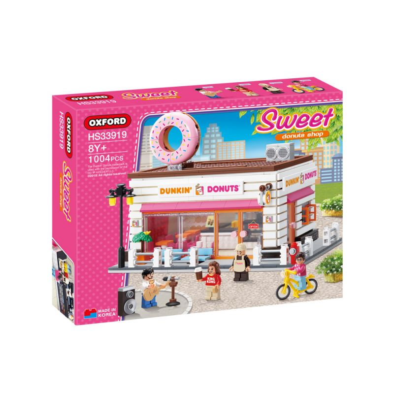 OXFORD HS33919 33919 non  CỬA HÀNG BÁNH DONUT bộ đồ chơi xếp lắp ráp ghép mô hình City 도넛 매장 Thành Phố 1004 khối