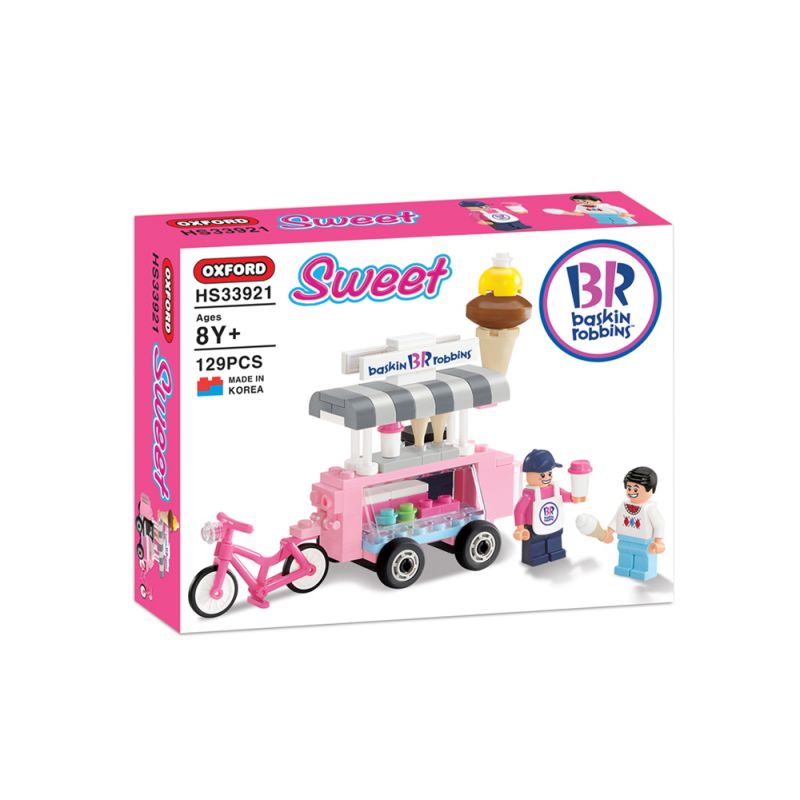 OXFORD HS33921 33921 non XE BÁN KEM bộ đồ chơi xếp lắp ráp ghép mô hình City 아이스크림 카트 Thành Phố 129 khối OXFORD HS33921 33921 non XE BÁN KEM bộ đồ chơi xếp lắp ráp ghép mô hình City 아이스크림 카트 Thành Phố 129 khối