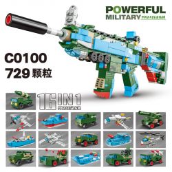 WOMA C0100 0100 non  SÚNG TRƯỜNG TỰ ĐỘNG M4A4 16 TỔ HỢP bộ đồ chơi xếp lắp ráp ghép mô hình Military Army POWERFUL MILITARY Quân Sự Bộ Đội 729 khối