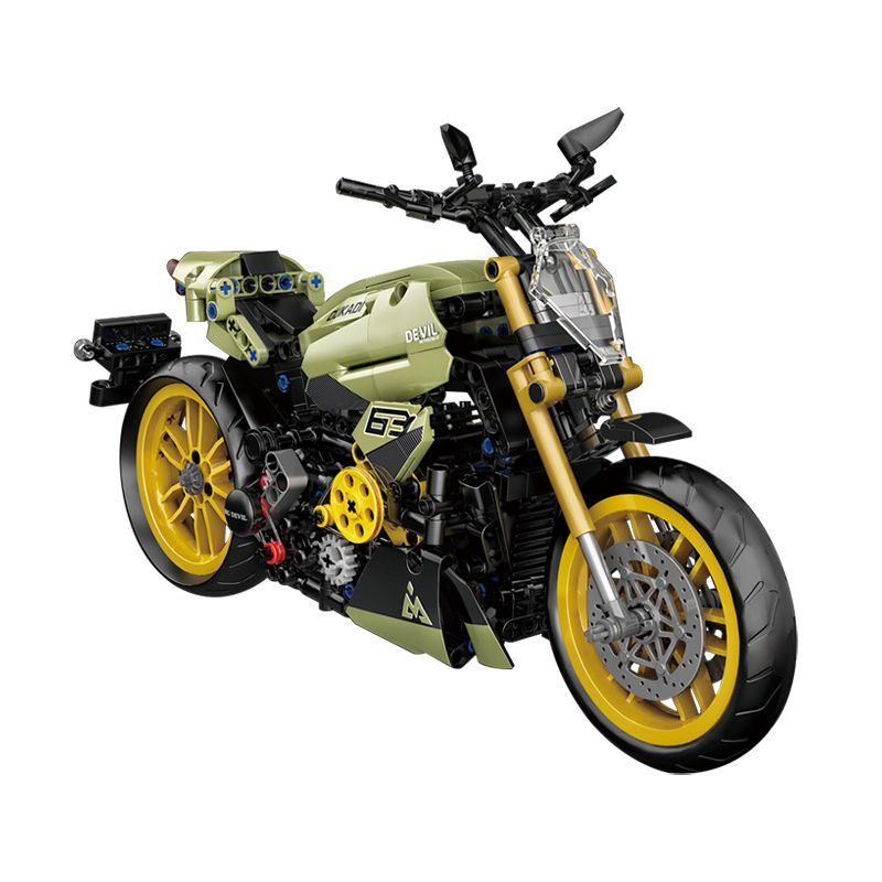 ZHEGAO QJ5184 5184 non Lego MÔ TÔ QUỶ LỚN DUCATI bộ đồ chơi xếp lắp ráp ghép mô hình Motorcycle Motorbike DUCATI DIAVEL Xe Hai Bánh 756 khối