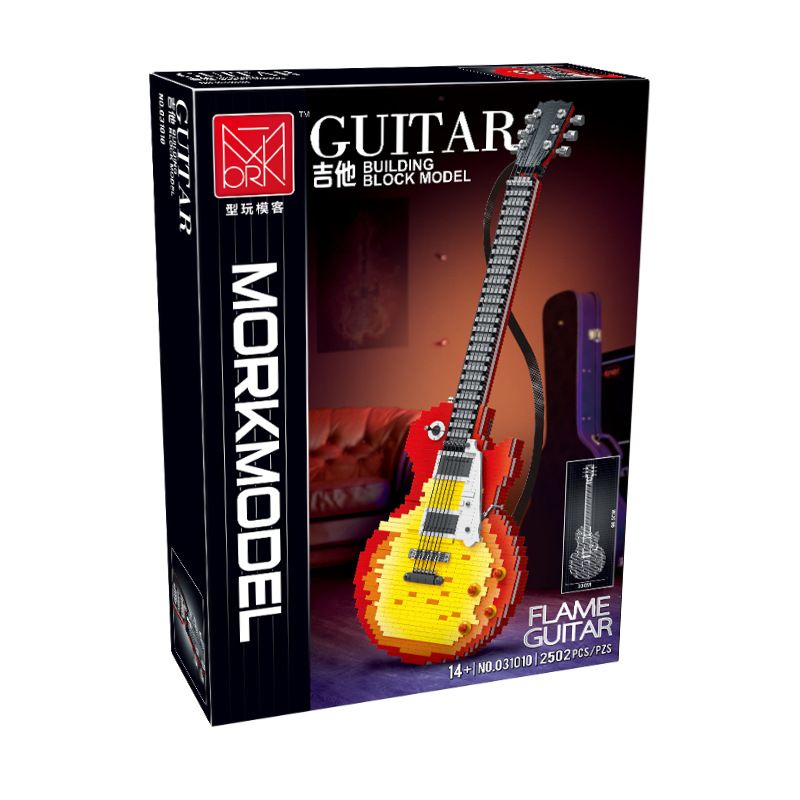 MorkModel 031010 Mork Model 031010 non  ĐÀN GHI TA bộ đồ chơi xếp lắp ráp ghép mô hình Creator Expert FLAME GUITAR Chuyên Gia Sáng Tạo 2502 khối