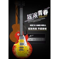 MorkModel 031010 Mork Model 031010 non  ĐÀN GHI TA bộ đồ chơi xếp lắp ráp ghép mô hình Creator Expert FLAME GUITAR Chuyên Gia Sáng Tạo 2502 khối