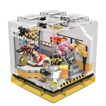 AREA-X AB0021 0021 non  LẨU HỘP TRENDY FUN KHÔNG GIAN NHẢY ĐƯỜNG PHỐ NHỊP NHÀNG bộ đồ chơi xếp lắp ráp ghép mô hình X-BOX DANCE SPACE