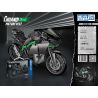 ZHEGAO QJ5183 5183 non  XE MÁY KAWASAKI bộ đồ chơi xếp lắp ráp ghép mô hình Motorcycle Motorbike Xe Hai Bánh 888 khối
