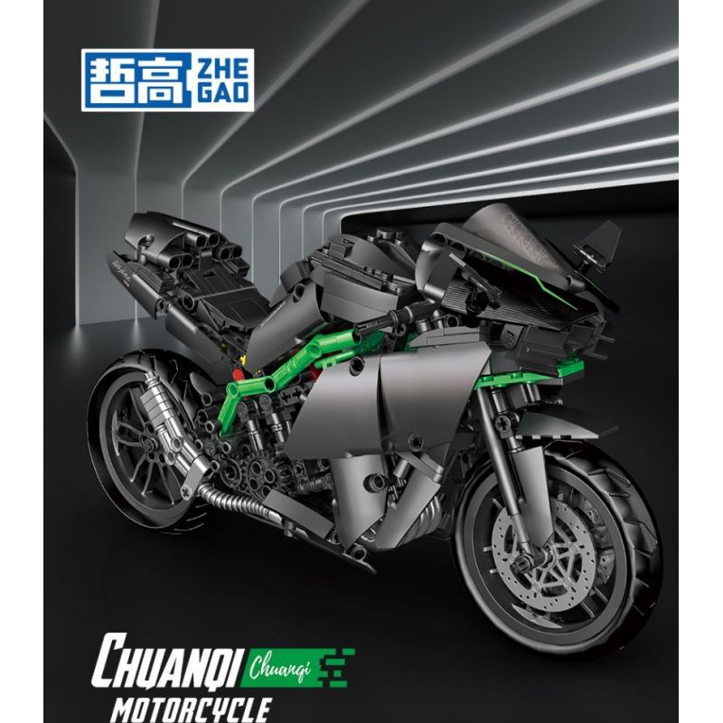 ZHEGAO QJ5183 5183 non  XE MÁY KAWASAKI bộ đồ chơi xếp lắp ráp ghép mô hình Motorcycle Motorbike Xe Hai Bánh 888 khối ZHEGAO QJ5183 5183 non  XE MÁY KAWASAKI bộ đồ chơi xếp lắp ráp ghép mô hình Motorcycle Motorbike Xe Hai Bánh 888 khối