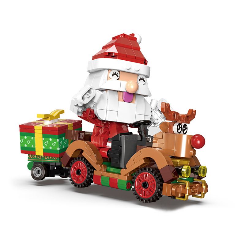 XINGBAO XB-18022 18022 XB18022 non Lego XE TUẦN LỘC CỦA ÔNG GIÀ NOEL bộ đồ chơi xếp lắp ráp ghép mô hình Christmas Giáng Sinh 390 khối