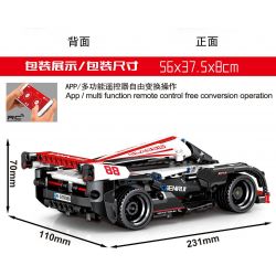 SEMBO 701907 non  ĐIỀU KHIỂN TỪ XA HUYỀN THOẠI TRẮNG THỂ THAO XE ĐÓNG THẾ bộ đồ chơi xếp lắp ráp ghép mô hình  REMOTE CONTROL SPORTS CAR Kỹ Thuật Công Nghệ Cao Mô Hình Phương Tiện 327 khối