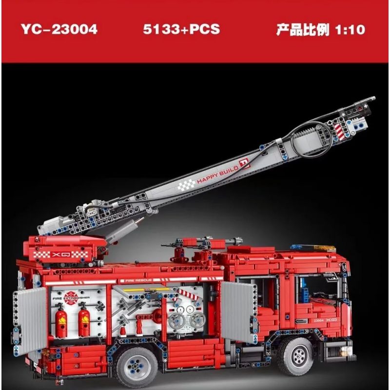 HAPPY BUILD SHINEYU XINYU YC-23004 23004 YC23004 non  SPRINKLER BẮN LỬA 1:10 tỷ lệ 1:10 bộ đồ chơi xếp lắp ráp ghép mô hình  FIRE TRUCK Kỹ Thuật Công Nghệ Cao Mô Hình Phương Tiện 5133 khối