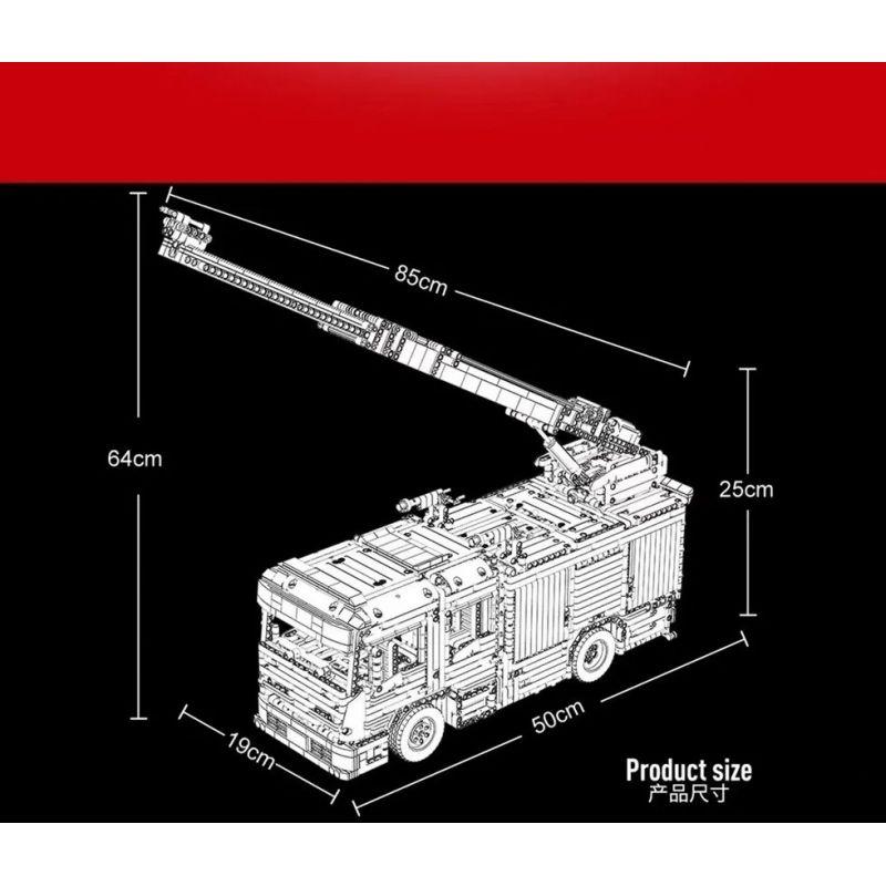 HAPPY BUILD SHINEYU XINYU YC-23004 23004 YC23004 non  SPRINKLER BẮN LỬA 1:10 tỷ lệ 1:10 bộ đồ chơi xếp lắp ráp ghép mô hình  FIRE TRUCK Kỹ Thuật Công Nghệ Cao Mô Hình Phương Tiện 5133 khối