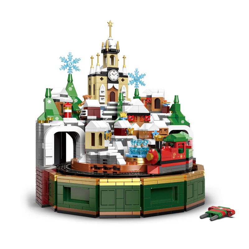 XINGBAO XB-18020 18020 XB18020 non Lego HỘP NHẠC LÂU ĐÀI GIÁNG SINH bộ đồ chơi xếp lắp ráp ghép mô hình Christmas 1294 khối