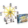 LOZ 2011 Xếp hình kiểu Nanoblock LOZ ELECTRIC AMUSEMENT PARK Electric Amusement Park Ferris Wheel đu Quay Hình Chong Chóng 8 Cánh Có động Cơ Pin 309 khối có động cơ pin
