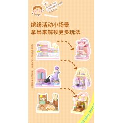 WEKKI 516911 non  BÁNH MÌ NƯỚNG BOO bộ đồ chơi xếp lắp ráp ghép mô hình PUPU TOAST