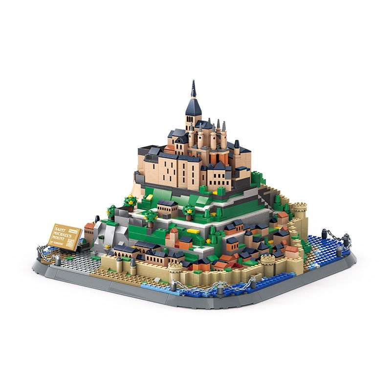 WANGE LIGAO DR.LUCK 6233 non Lego MONT SAINT MICHEL PHÁP bộ đồ chơi xếp lắp ráp ghép mô hình Creator Expert SAINT MICHEL'S MOUNT Chuyên Gia Sáng Tạo 1392 khối