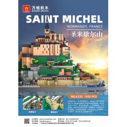 WANGE LIGAO DR.LUCK 6233 non  MONT SAINT MICHEL PHÁP bộ đồ chơi xếp lắp ráp ghép mô hình Creator Expert SAINT MICHEL'S MOUNT Chuyên Gia Sáng Tạo 1392 khối