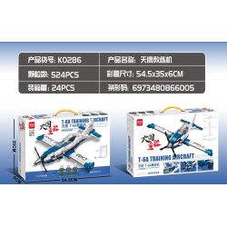 MINGDI K0286 0286 non  MÁY BAY HUẤN LUYỆN SKYHAWK T-6A bộ đồ chơi xếp lắp ráp ghép mô hình Military Army T-6A TRAINING AIRCRAFT Quân Sự Bộ Đội 524 khối